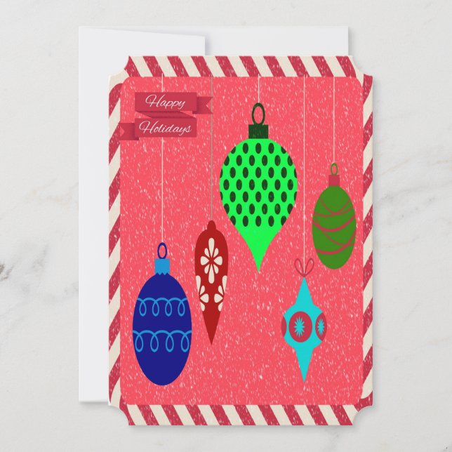 Holiday Greetings Levande Array Suspended Ornament Julkort (Framsida)
