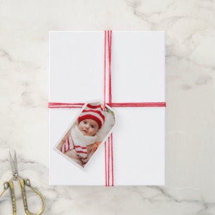 Holiday Greetings Modern och enkel foto Presentetikett