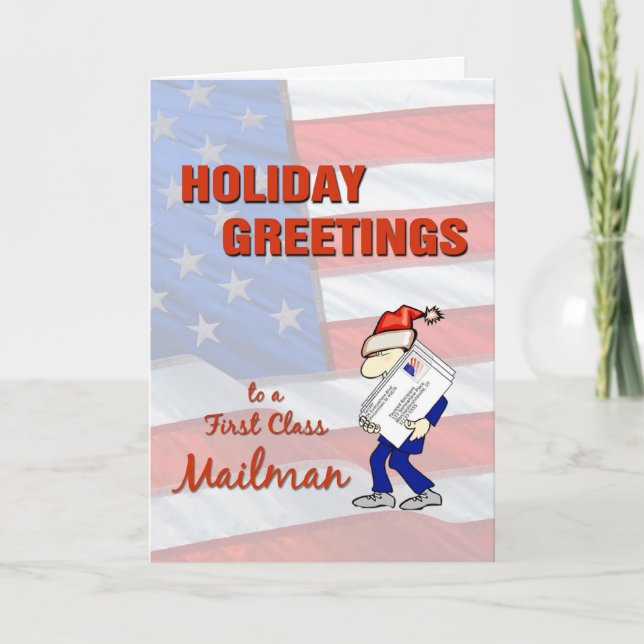 Holiday Greetings till en förstklassig vaktman Helgkort (Framsida)