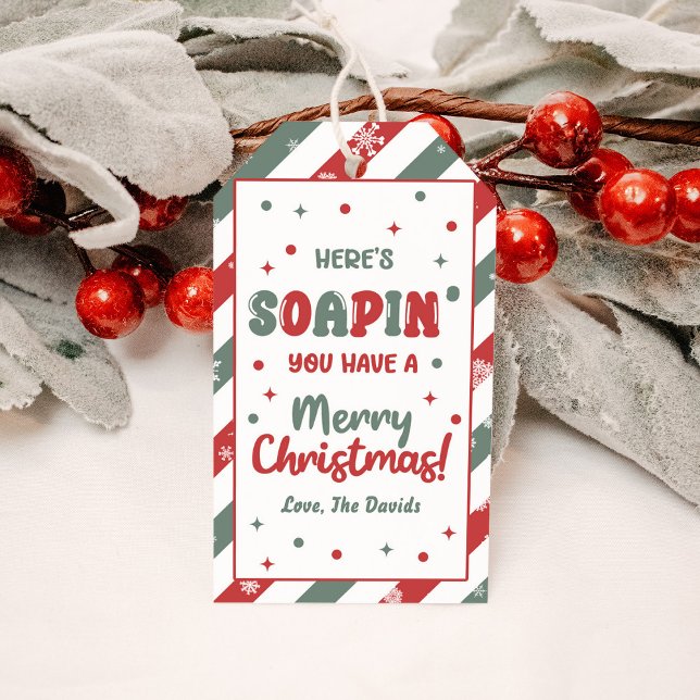 Holiday Hand Soap God Jul  Presentetikett (Skapare uppladdad)