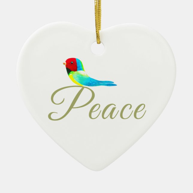 Holiday Heart  Fredens bön Julgransprydnad Keramik (Framsidan)
