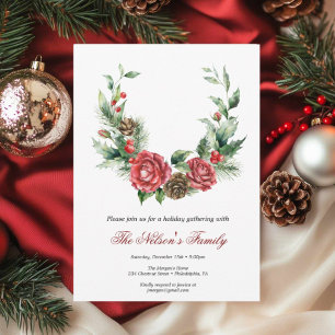 Holiday Holly Julfest Julkort