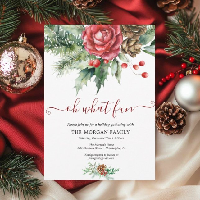 Holiday Holly Julfest  Julkort (Skapare uppladdad)