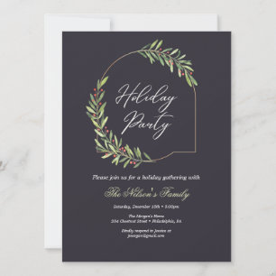 Holiday Holly Julfest Julkort