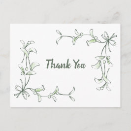 Holiday Holly Thank You Cards Vykort