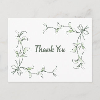 Holiday Holly Thank You Cards Vykort