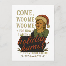 Holiday Humor - Shakespeare quote Vykort