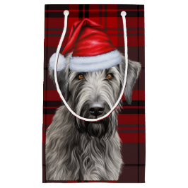 Holiday Irish Wolfhound Dog Red Plaid Christmas