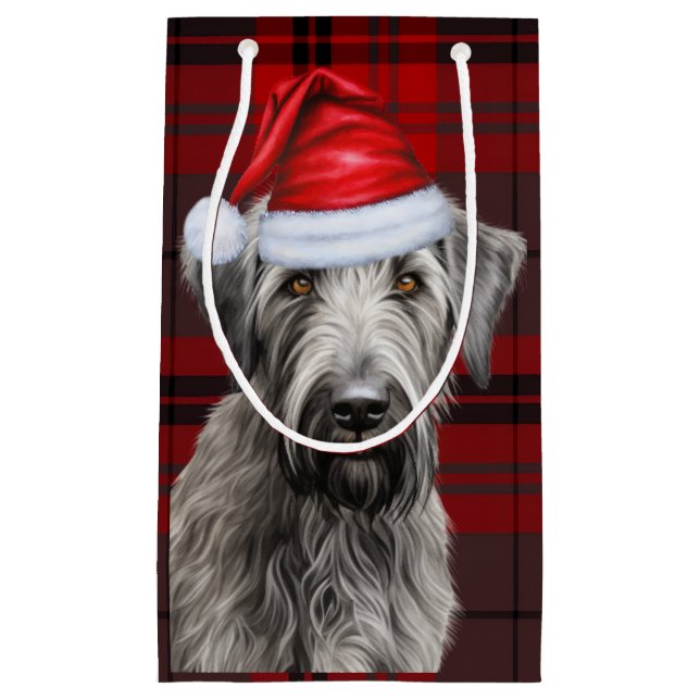 Holiday Irish Wolfhound Hund Röd Plaid Jul (Framsidan)