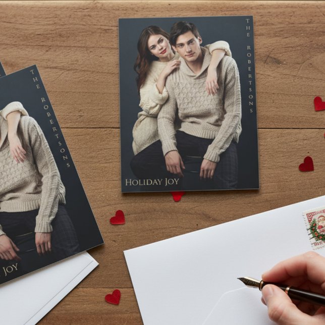 Holiday Joy Modern Elegant Magnetic Photo Holiday  (Skapare uppladdad)