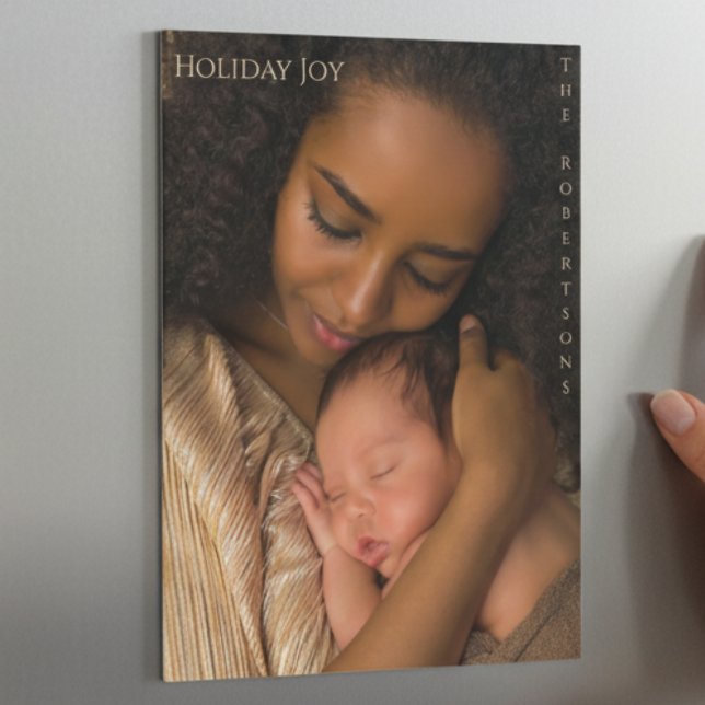 Holiday Joy Modern Magnetic Photo Christmas (Skapare uppladdad)