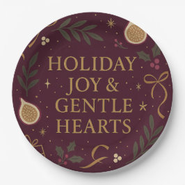 Holiday Joy Paper Plate