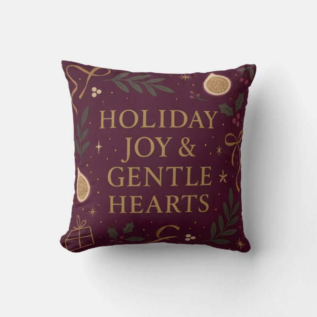 Holiday Joy Throw Pillow Kudde (Framsida)