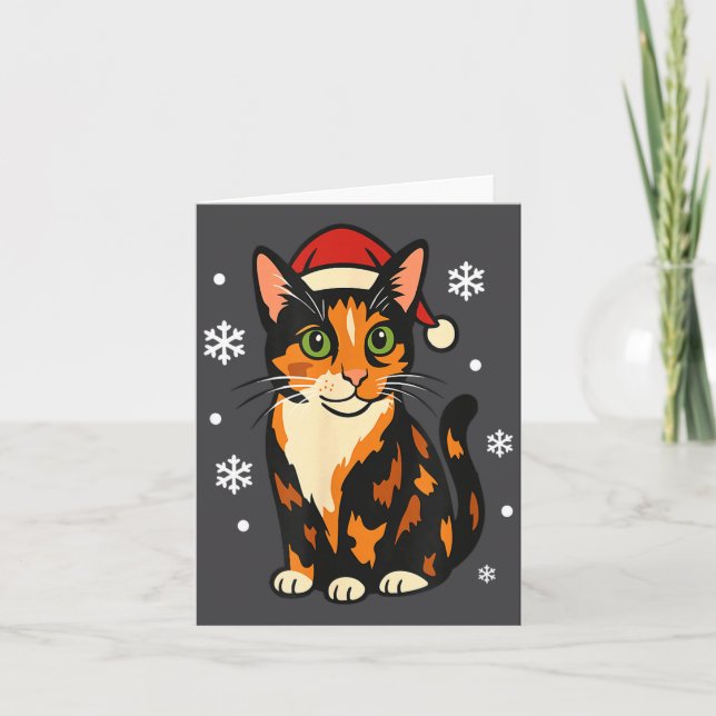 Holiday Kitten Cute Christmas Cat Design Uni  Kort (Framsida)