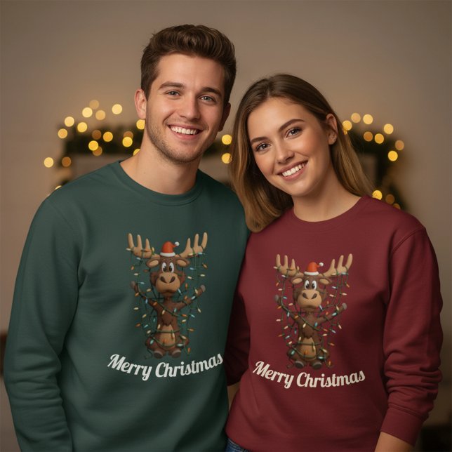 Holiday Lights Moose T Shirt (Skapare uppladdad)