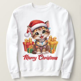 Holiday Lights & Whiskers T Shirt