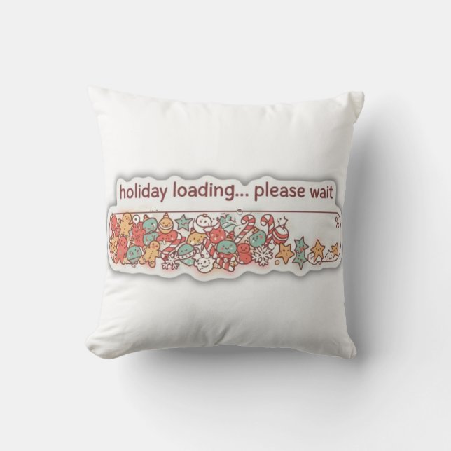 Holiday Loading Christmas Progress Bar Decorative  Kudde (Framsida)