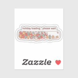 Holiday Loading Progress Bar Cute Christmas Vinyl Klistermärken