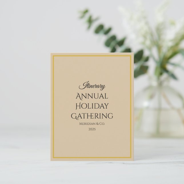 Holiday Luxe Christmas Event Program | Itinerary (Stående Fram)