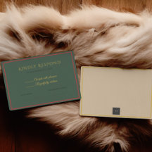 Holiday Luxe Elegant RSVP Card for Business