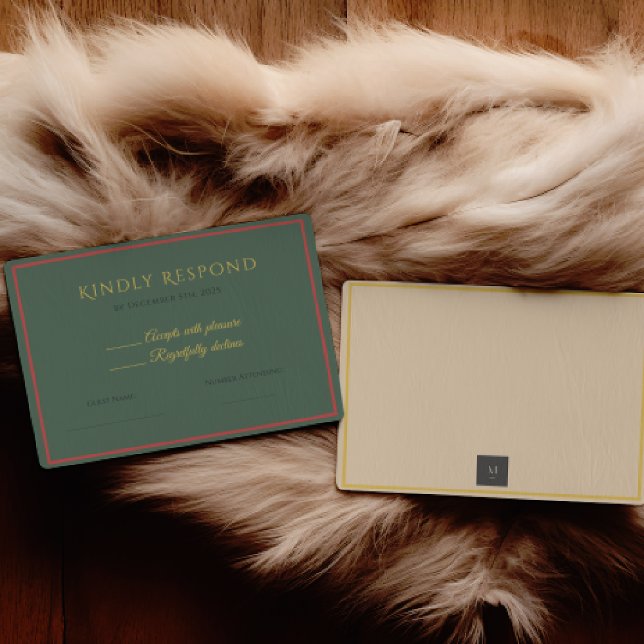 Holiday Luxe Elegant RSVP Card for Business OSA Kort (Skapare uppladdad)