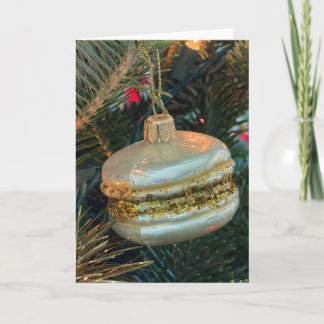 Holiday Macaron Christmas Tree Ornament Card Tack Kort