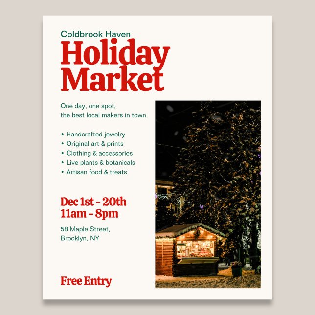Holiday Market Retro Photo Flyer (Skapare uppladdad)