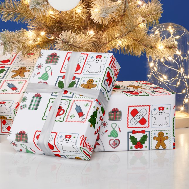 Holiday Medical with Stethoscope Christmas Nurse Presentpapper (Helgdagar)