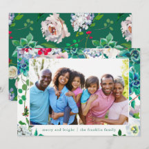 Holiday Merry and Bright Christmas Floral Photo