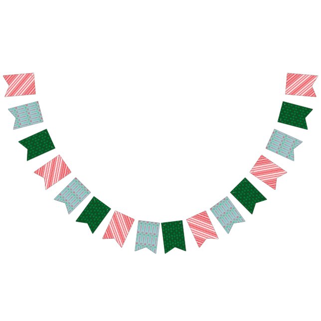 Holiday Mid Mod Swallowtail Bunting Banner Vimplar (Alla)