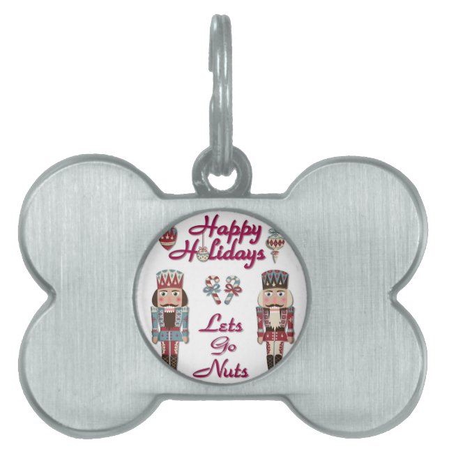 Holiday Nutcracker Låt oss gå nötter ID-bricka Husdjur (Framsidan)
