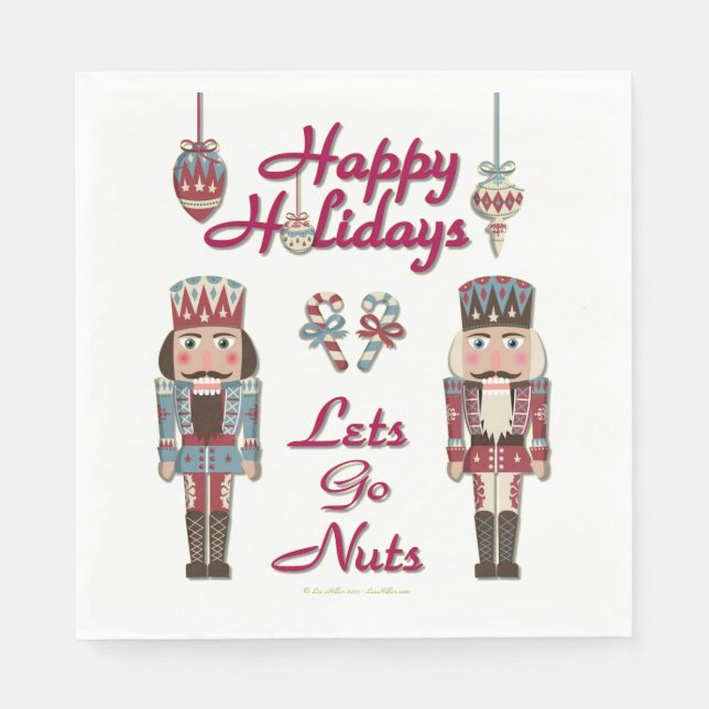 Holiday Nutcracker Låt oss gå nötter Pappersservett (Framsidan)