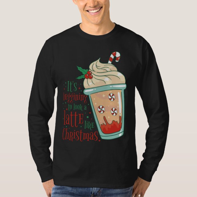 Holiday Peppermint Candy Cane Coffee Graphic Tees T Shirt (Framsida)