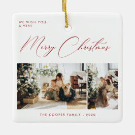 Holiday Photo Card | Modern Christmas Julgransprydnad Keramik
