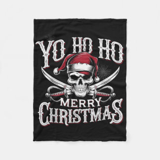 Holiday Pirate Yo Ho Ho Merry Christmas Santa Hat  Fleecefilt