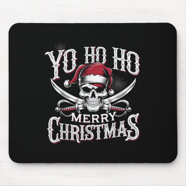 Holiday Pirate Yo Ho Ho Merry Christmas Santa Hat  Musmatta (Framsidan)