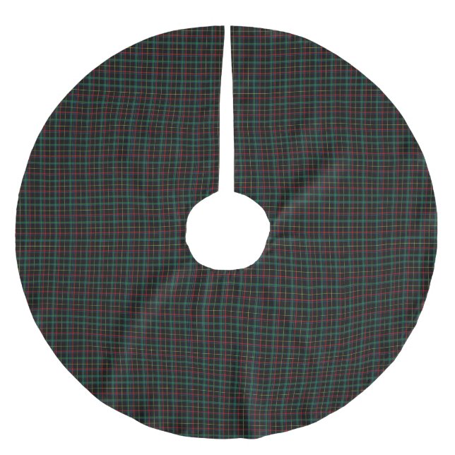 Holiday Plaid Tree Skirt Julgransmatta Borstad Polyester (Framsidan)