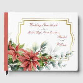 Holiday Poinsettia Wedding Guestbook Gästböcker