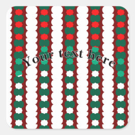 Holiday Postcard Fyrkantigt Klistermärke