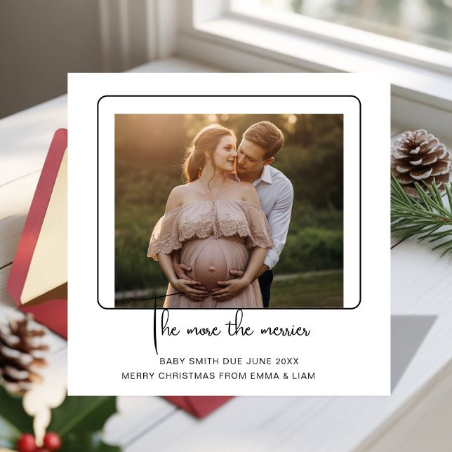 Holiday Pregnancy Reveal announcement Card Julkort (Skapare uppladdad)