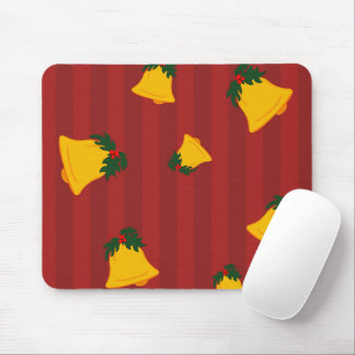 Holiday Red Gold Stripe Bells Christmas Musmatta