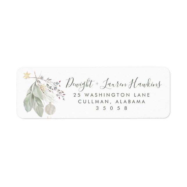 Holiday | Return Address Label Returadress Etikett (Framsidan)