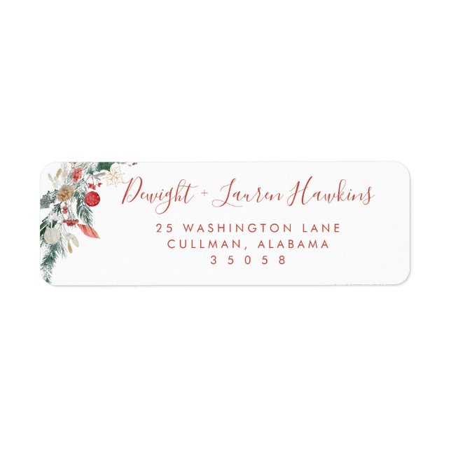 Holiday | Return Address Label Returadress Etikett (Framsidan)