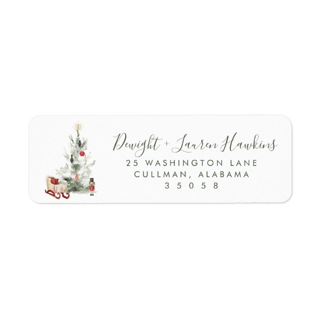 Holiday | Return Address Label Returadress Etikett (Framsidan)