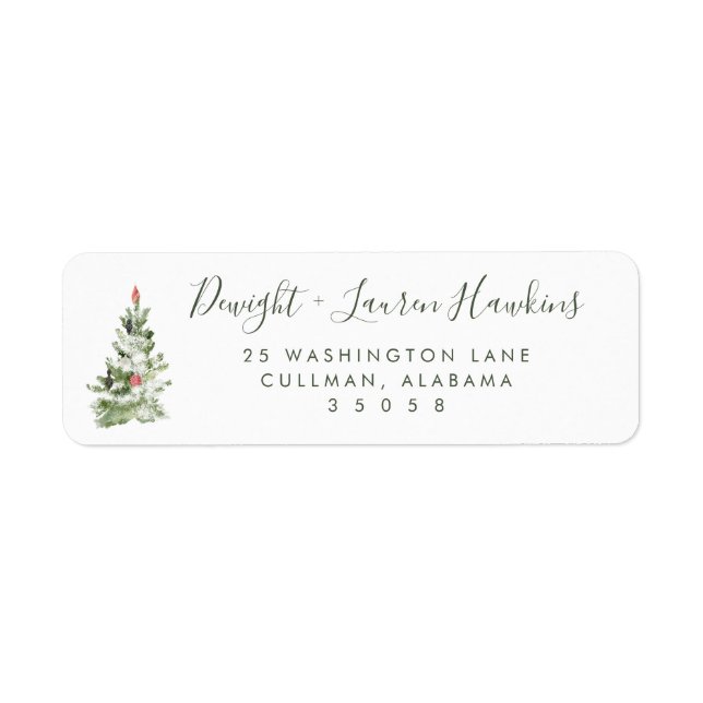 Holiday | Return Address Label Returadress Etikett (Framsidan)
