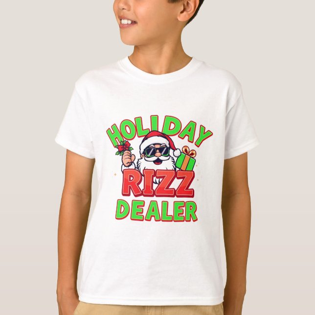 Holiday Rizz Dealer gen alpha meme Christmas T Shirt (Framsida)