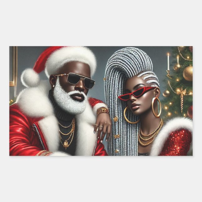 Holiday Royalty Rektangulärt Klistermärke (Framsida)