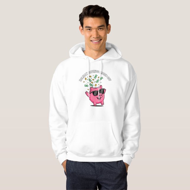 Holiday Savings Mode: OFF – Funny Christmas Pig Hoodie (Hel framsida)