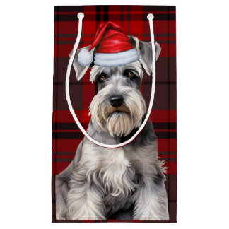 Holiday Schnauzer Dog Holiday Plaid Christmas