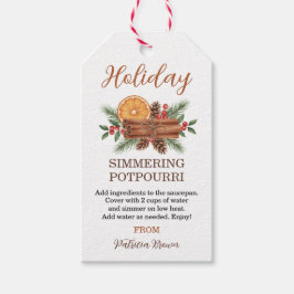 Holiday Simmering Potpourri Personalized Presentetikett